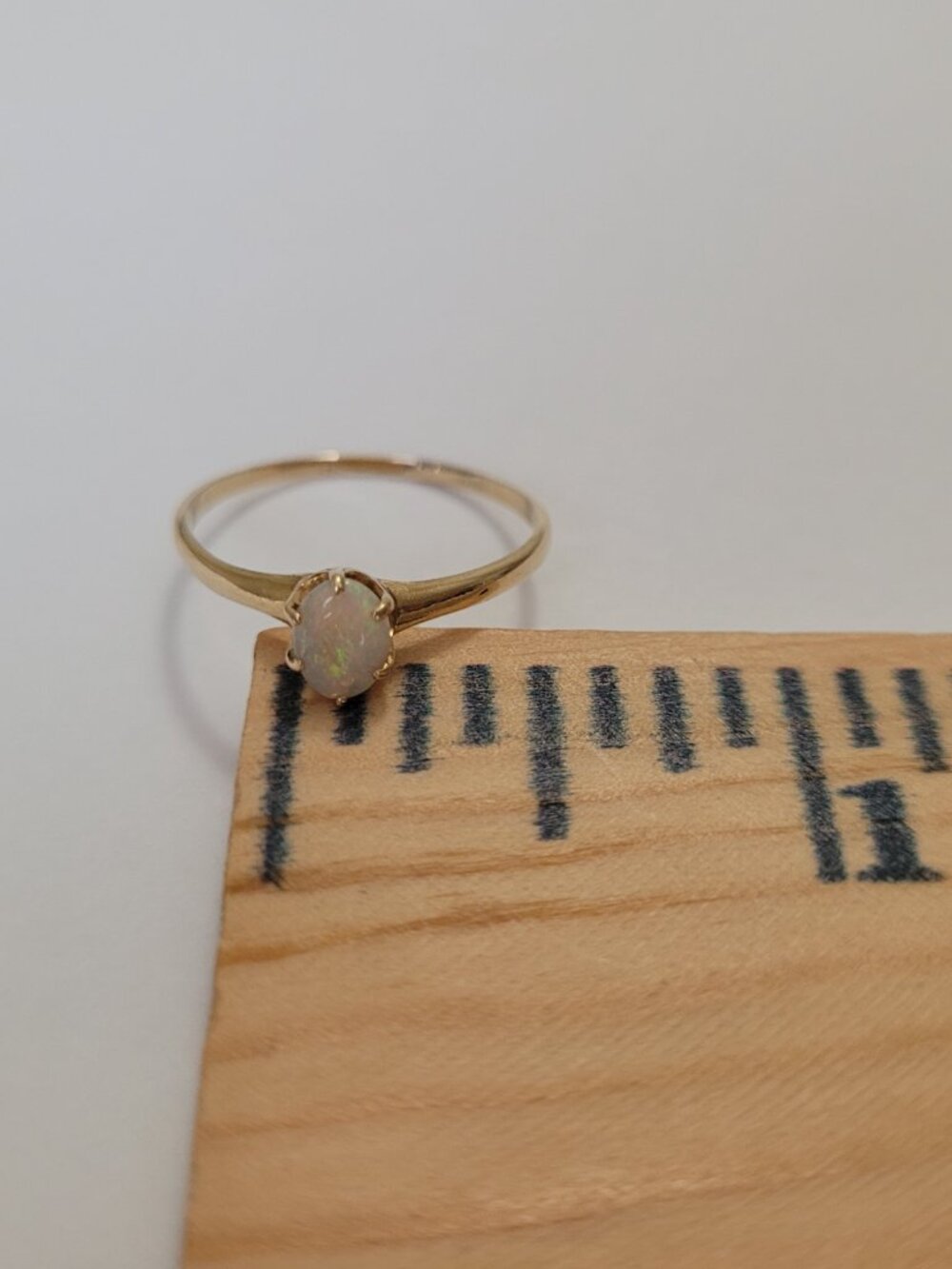 Opal Gold Vintage Ring 10k Womens October Birthstone - Picture 13 of 16